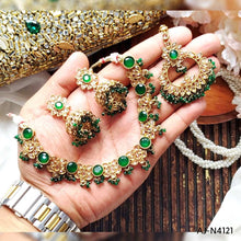 Party Wear Necklace Set Green
