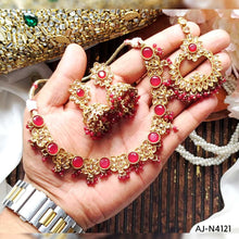 Party Wear Necklace Set Red