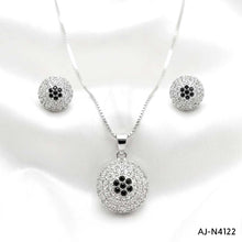 Locket Set Silver Blac