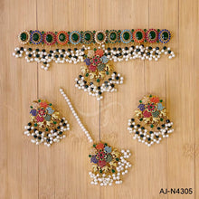 Nauratan Necklace Set AJ-N4305